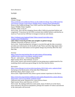 Sierra Resource Spotlight Articles Climate Change http://yubanet