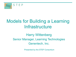 Elements of a learning infrastructure Platforms