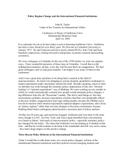 Policy Regime Change and the International Financial Institutions