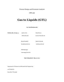 Gas to Liquids (GTL) - Trace: Tennessee Research and Creative