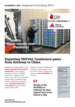 Exporting TRUVAL Conference pears from