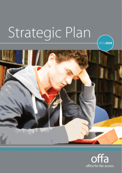 OFFA Strategic Plan 2015-2020