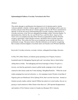 Schmid, AP and Jongman, AJ, 2005. Political terrorism: a new guide