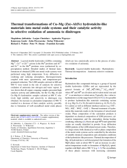 Thermal transformations of Cu&ndash;Mg (Zn)&ndash;Al(Fe) hydrotalcite