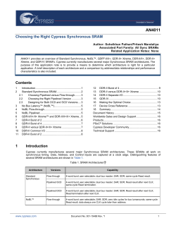 Choosing the Right Cypress Synchronous SRAM