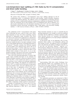 Low-temperature layer splitting of „100… GaAs by He¿H