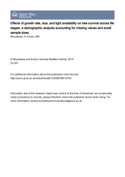 Effects of growth rate, size, and light availability on tree