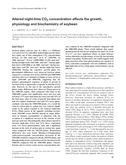Altered night-time CO2 concentration affects the growth, physiology