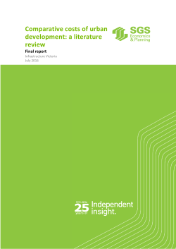 Comparative costs of urban development: a literature review