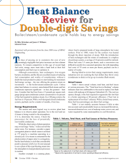 Heat Balance Review for Double