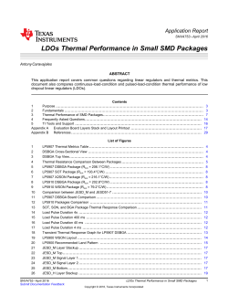 LDOs Thermal Performance in Small SMD