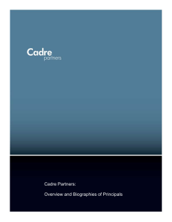 Cadre Venture Partners: Fact Sheet