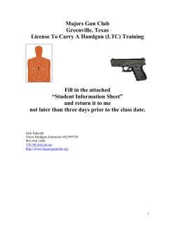 I will be conducting a class for CHL applicants on