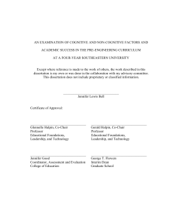 An examination of Cognitive and Non