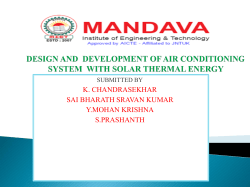 AIR CONDITIONING SYSTEM ADDING SOLAR THERMAL ENERGY