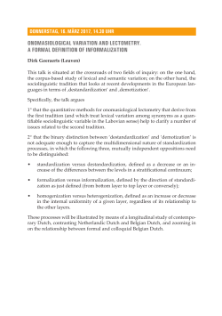 onomasiological variation and lectometry. a formal definition of