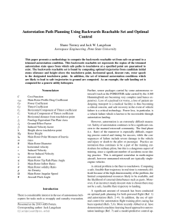 Autorotation Path Planning Using Backwards Reachable Set and