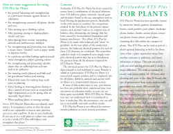 ETS Plus for Plants Brochure