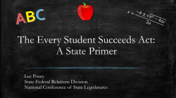 The Every Student Succeeds Act: A State Primer