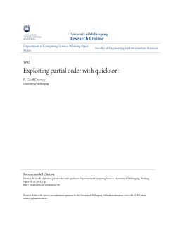 Exploiting partial order with quicksort - Research Online
