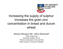 Increasing the supply of sulphur increases the