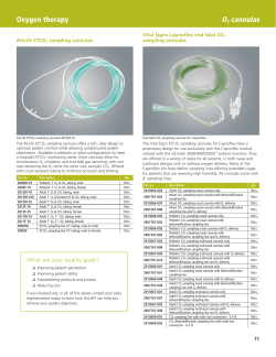 Oxygen therapy O2 cannulas