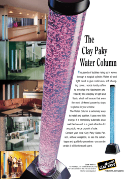 The Clay Paky Water Column