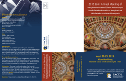 2016 Joint Annual Meeting of - Pennsylvania Association of Criminal
