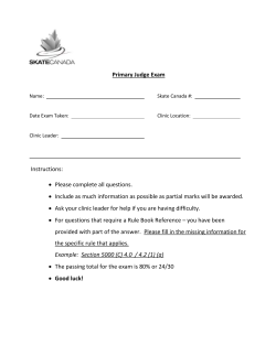 Primary Judging Exam-Answer Key