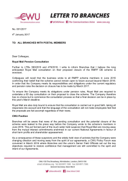 Royal Mail Pension Consultation