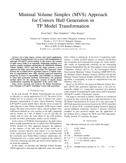 (MVS) Approach for Convex Hull Generation in TP Model