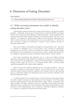 6. Detection of Eating Disorders