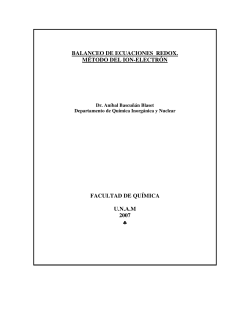Balanceo de ecuaciones redox. Método del ion-electrón.