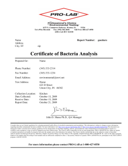 Bacteria Swab report copy - Pro-Lab
