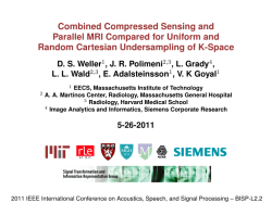 Combined Compressed Sensing and Parallel MRI