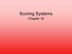 Scoring Systems