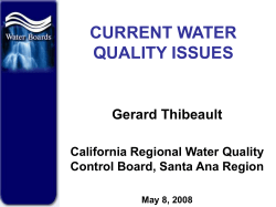 Current Water Quality Issues - ASCE San Bernardino and Riverside