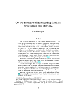 On the measure of intersecting families, uniqueness and stability.
