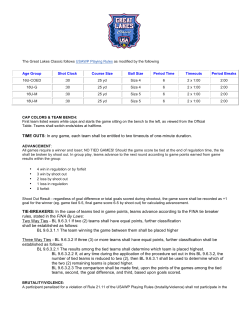 TIME OUTS: In any game, each team shall be entitled to two