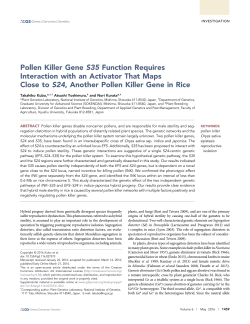 Pollen Killer Gene S35 Function Requires Interaction with an