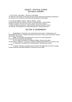 SUBJECT : POLITICAL SCIENCE SECTION