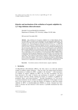 Kinetics and mechanism of the oxidation of organic sulphides by 2,2