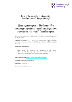 Energyscapes: linking the energy system and ecosystem services in