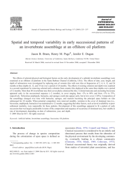Spatial and temporal variability in early successional