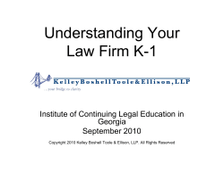 Understanding Your Law Firm K-1