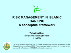 Risk Management in Islamic Banking by tariqullah