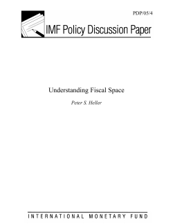Understanding Fiscal Space -- Peter S. Heller -
