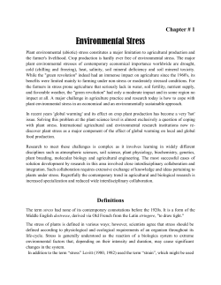 Environmental Stress