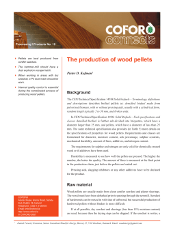 The production of wood pellets