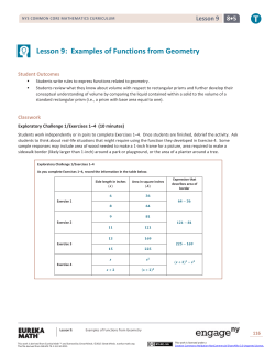 Grade 8 Mathematics Module 5, Topic B, Lesson 9